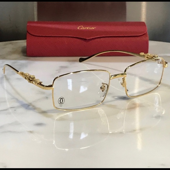 Other - Cartier Gold Full Rim Double Panther Glasses